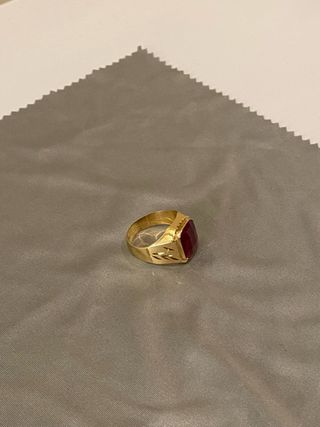 Anillo Oro 18k Sello Rojo 5 gramos