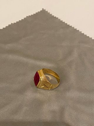 Anillo Oro 18k Sello Rojo 5 gramos