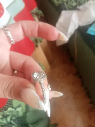 Par de anillos Pandora plata