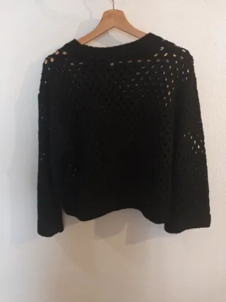 Suéter calado H&M negro mujer