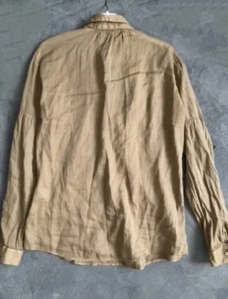 Camisa Zara Manga Larga Bolsillos