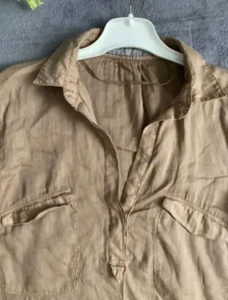 Camisa Zara Manga Larga Bolsillos