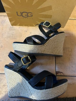 Sandalias UGG Cuña Negras