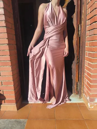 Vestido rosa fiesta/graduación talla única