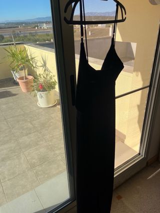Vestido de fiesta negro largo