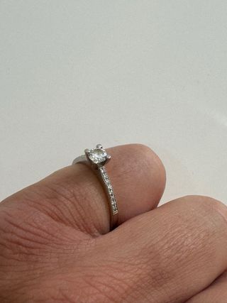 Anillo Oro Blanco Diamantes