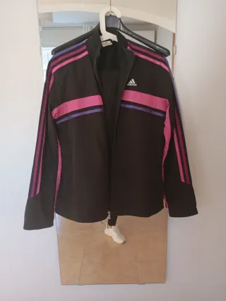Chándal Adidas Negro y Rosa