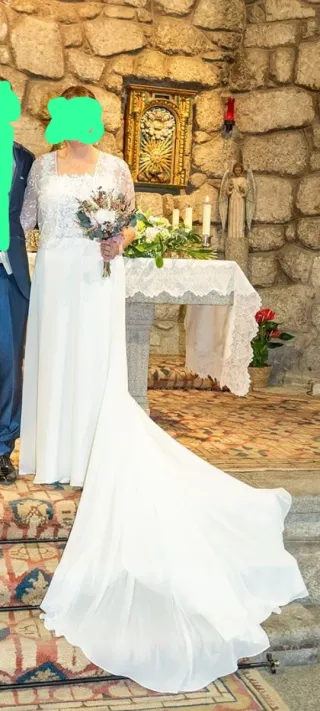Vestido de Novia Blanco Encaje