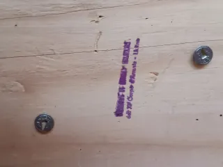 Baule antico in legno 1922