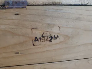 Baule antico in legno 1922