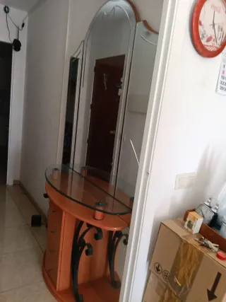 Mobile ingresso con specchio e cristallo