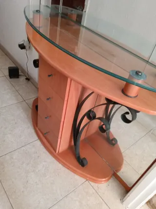 Mobile ingresso con specchio e cristallo