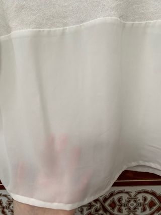 Blusa blanca mujer manga 3/4