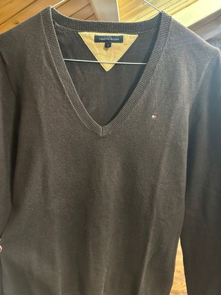 Jersey Tommy Hilfiger Pico Alto Marrón Talla S