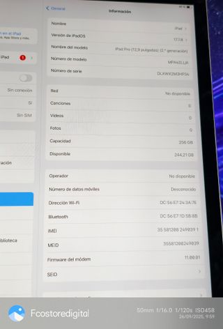 iPad Pro 12.9 2a Gen 256GB Cellular