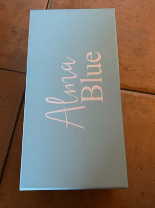 Sandalias Alma Blue Beige con Brillantes