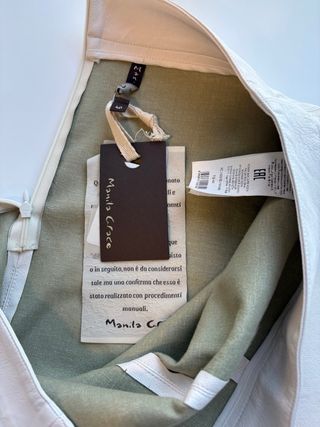 Falda Manila Grace polipiel blanca T.40