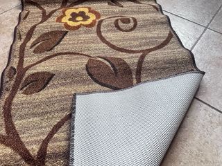 Tappeto Antiscivolo 57x130 Fiori Marrone