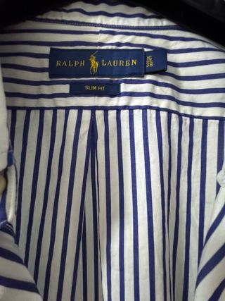 Camicia Ralph Lauren a righe blu e bianche, S