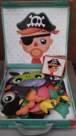 Puzzle Maleta Funny Faces Piezas Magnéticas