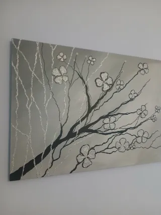 Quadro moderno,astratto"Ramo del pensiero fiorito"