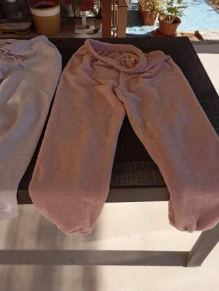 Pantalones de chándal mujer grises y rosas