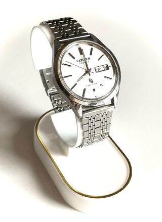 Reloj Citizen Crystron Hombre Plata/Blanco
