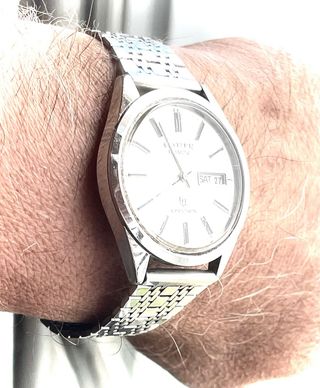 Reloj Citizen Crystron Hombre Plata/Blanco