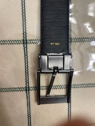 Cinturón Milano Negro Hebilla Metálica