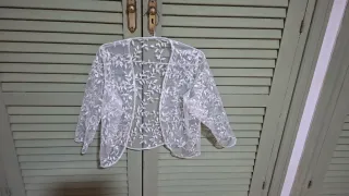 Bolero Novia Encaje hecho a mano.