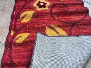 Tappeto Antiscivolo 57x130 Rosso Fiorato