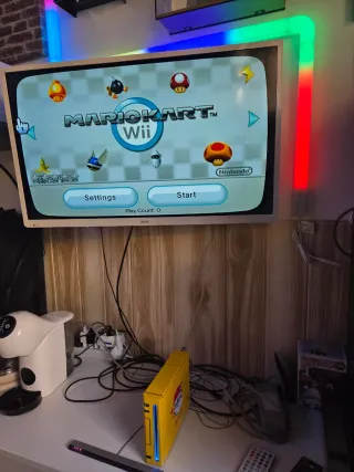 Nintendo Wii Gialla Completa Funzionante