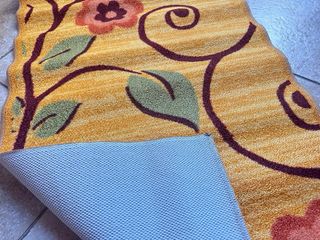 Tappeto Antiscivolo 57x130 Senape Fiorato