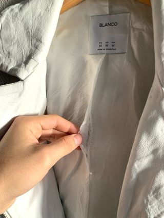 Chaqueta de piel Blanco Talla M