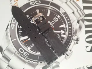 Para Omega correa Cocodrilo 20mm Negra