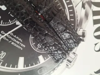 Para Omega correa Cocodrilo 20mm Negra