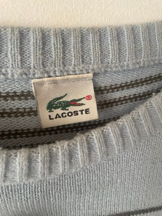 Jersey Lacoste Vintage Rayas Azul