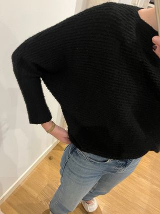 Jersey Zara Negro Manga Ancha