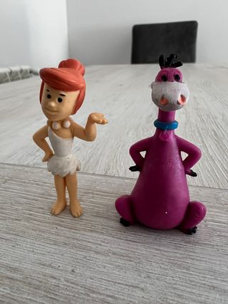 Figuras Vilma y Dino Los Picapiedra