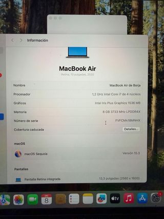 MacBook Air 13” 2020 i7 Gris Espacial
