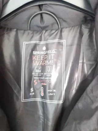 Chaleco acolchado negro talla S