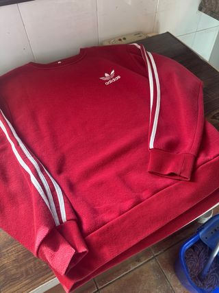 Sudadera Adidas Roja Unisex