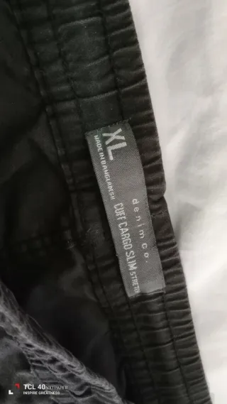 Joggers multibolsillo negros Talla XL