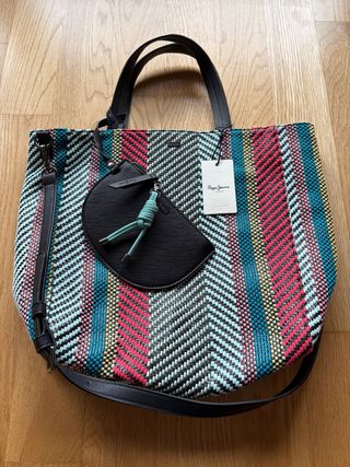Bolso shopper Pepe Jeans y cartera a estrenar