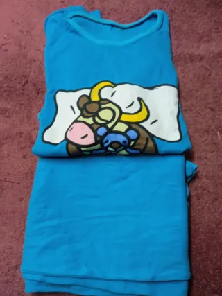 Pijama mujer azul con estampado