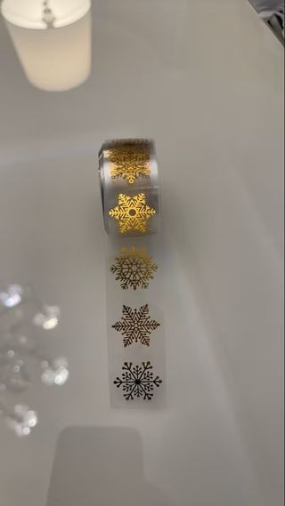 500 Stickers navidad dorado o regalo