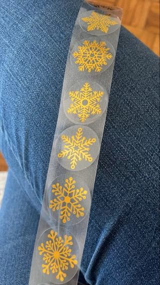 500 Stickers navidad dorado o regalo