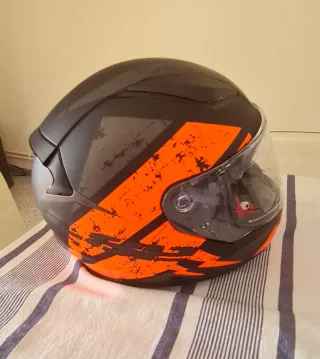 Casco Integral LS2 Negro Naranja