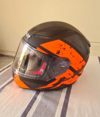 Casco Integral LS2 Negro Naranja