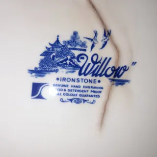 Plato antiguo porcelana inglésa Willow